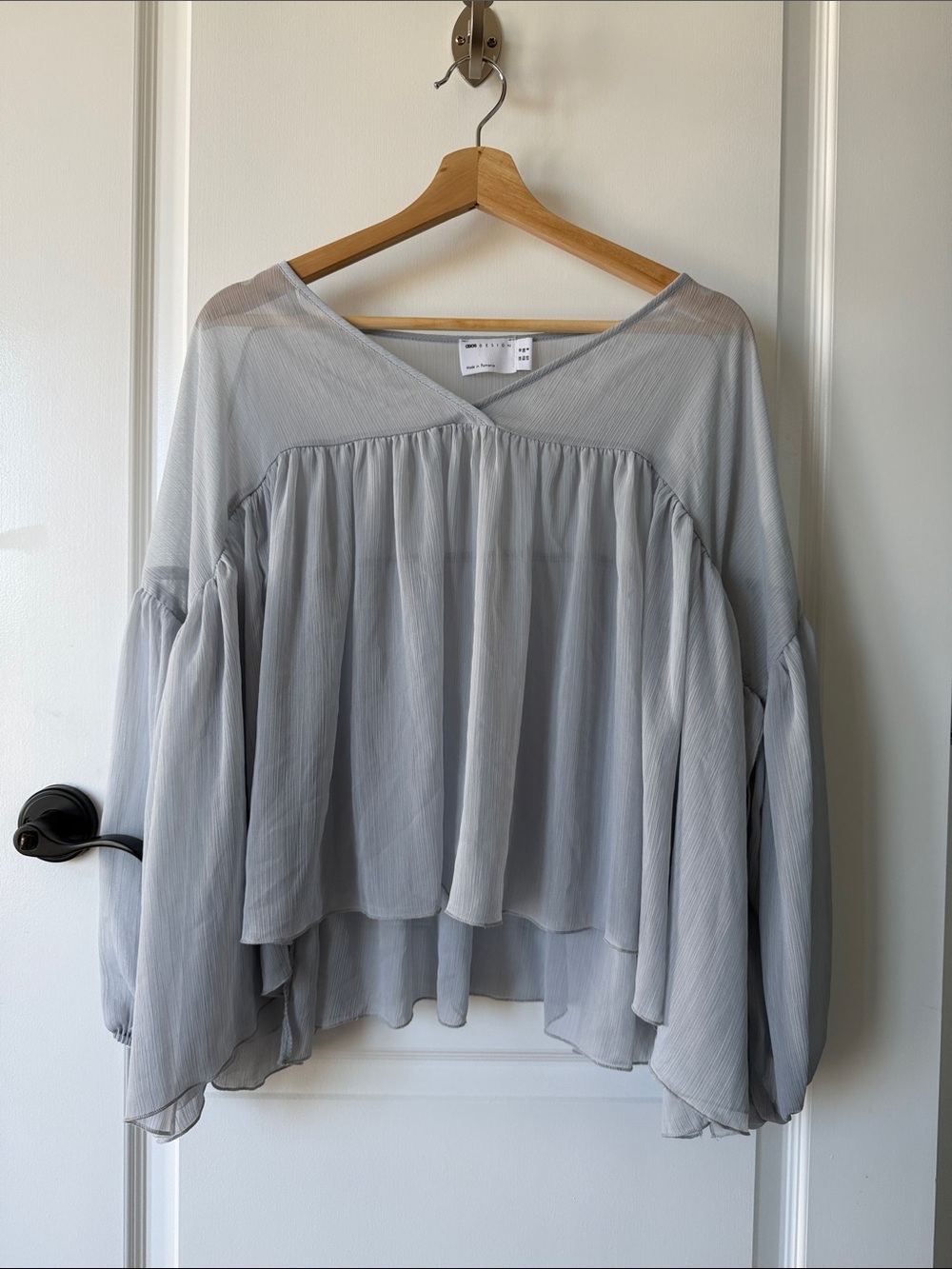ASOS Light Blue Sheer Blouse